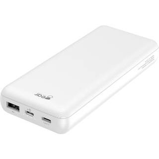 674106 - Gear Powerbank 20.000mAh LiPolymer Ultracompact 2.1A 1xUSB-C 2xUSB-A 1xMicroUSB Hvid - 6741