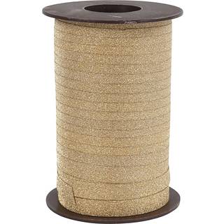 Glitter Guld Gavebånd 10 mm - 100 m Luksus