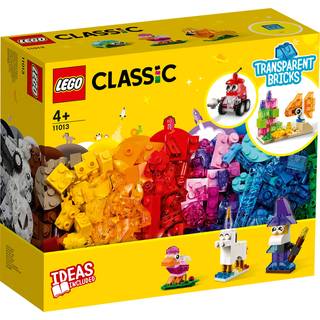 Lego Classic Creative Transparente Bricks Building Set 11013 til piger og drenge Stam leget?j og f?rskole-praktisk l?ringsleget?j inkluderer Wiza