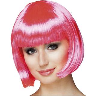 Cabaret paryk, hot pink