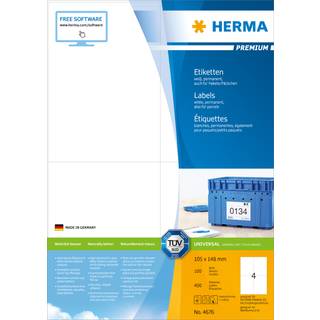 Herma Etikett HERMA Premium A4 105x148 (100) 4676