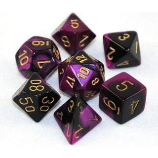 Gemini Blue Steeel White - Polyhedral Rollespils Terning Sæt - Chessex