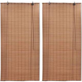 Rullegardiner 2 Stk. 120X220 Cm Bambus Brun
