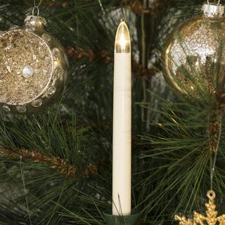 Juletræslys LED kabelløs 16 cm, hvid, 10 lyskilder