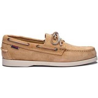 Sebago Docksides Suede Boat Shoe Beige Camel
