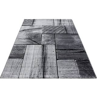 Parma Kortluvet Tæppeløber 3D - Sort - 80x300 (Løber)