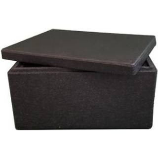 Termokasse sort m/ låg 12 l 40x30x21 cm P-EPS