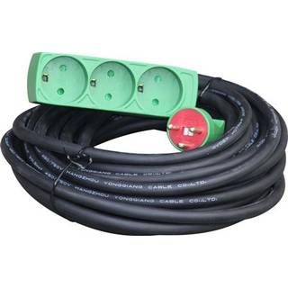Kabelsæt 10 mtr. m. 3-stik m. j