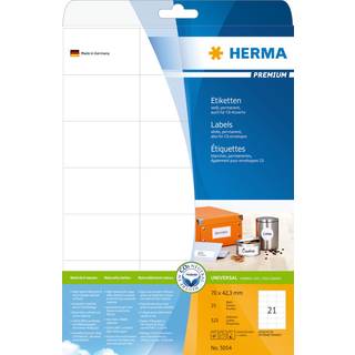 HERMA etiket Premium 70 x 42,3 mm, 525 stk.