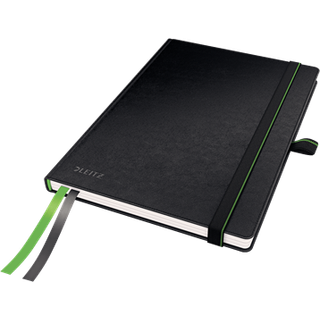 Notesbog A5 kvadreret 96g 80ark, Sort, Leitz 44770095