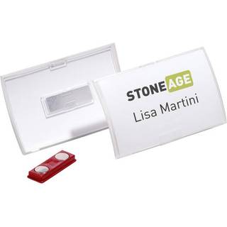 Durable Navneskilt m. magnet | 54x90 mm | 10 stk.