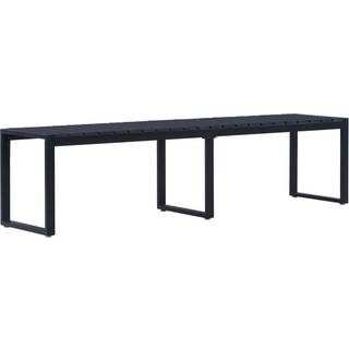 havebænk 180 cm PS-plade sort