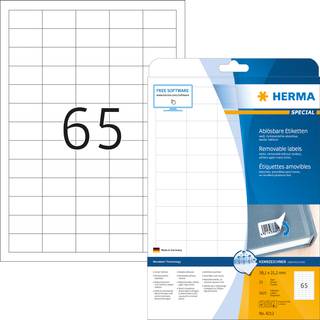 HERMA etiket aftagelig 38,1 x 21,2 mm , 1625 stk.