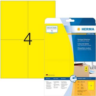 HERMA Coloured labels A4 105 x 148 mm blue removable