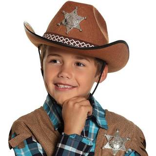 Brun cowboyhat, barn