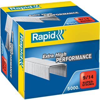 Rapid super strong 9/14 hæfteklammer galvaniseret, 5000 stk