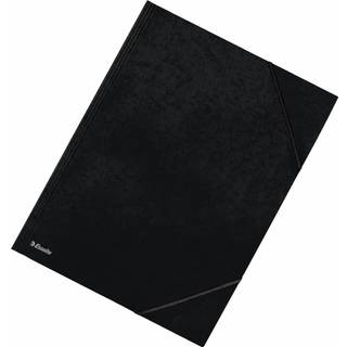 Elastikmappe 3-klap A4 sort