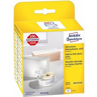 Avery Labelrulle, Addresse, 54x25mm, AS0722520, 500stk