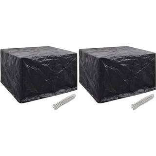 havemøbelovertræk 2 stk. 8 snørehuller 135x135x90 cm