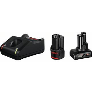 Bosch 12v startersæt 1x2ah batteri 1x4ah batteri og gal12v-40 lader un3481