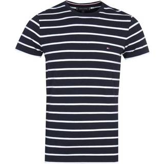 Tommy Hilfiger Herren T-Shirt blau gestreift Slim Fit