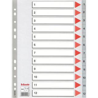Esselte Register PP A4 1-15 hvid