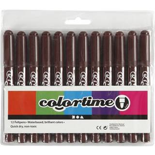 Colortime Tusch Mørk Brun 5 mm - 12 stk.