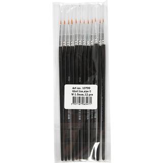 Nylon Pensler 12 stk. - 17 cm, 1,5 mm Rund