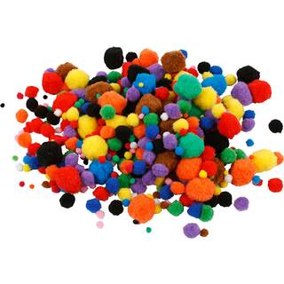 Assorterede Pomponer 5-40 mm - 42g pr. pakke