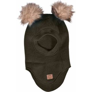 Mikk-Line - Uld Fleece Elefanthue - Black Olive - 50/56