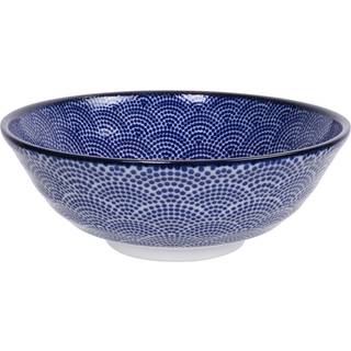 Tokyo Design Studio Nippon Blue Soba Skål 1 L Wave - Serveringsskåle Porcelæn Blå - 16012