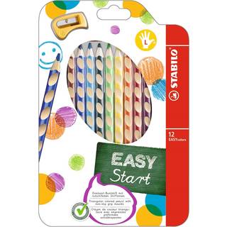 STABILO farveblyanter EASYCOLOR L 12-STK ASS. til venstrehånds brug