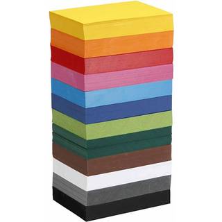 Kulørt Karton A6, 180 g, 100 ark i assorterede farver