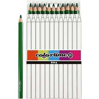 Colortime JUMBO Farveblyanter - Grøn, 12 stk.