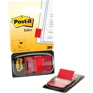 Post-it indexfaner 25x43mm rød