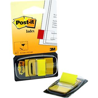 Post-it Indexfaner 25,4x43,2 gul, 3M 7100102671, 6stk