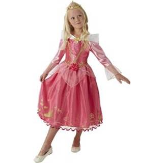 Disney Prinsesse Tornerose Deluxe Kjole Udklædningstøj (3-9 år)(Str. 116/M)