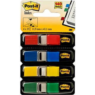 Post-it indexfaner smalle 11,9x43,2mm 4 farver