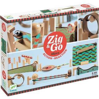 Djeco Zig & Go Big Boum Wall Construction Set (48 pcs) - Chain Reaction Game for Kids - Fun & Creative Activity for Friends & Family Educational