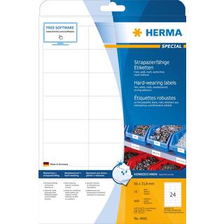 Herma etiket film ekstra stærk 66x33,8 mat (600)
