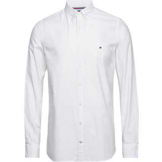 Tommy Hilfiger Oxford slim stræk skjorte - Hvid - Str. M - Modish.dk
