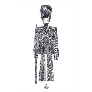 Garder plakat 30x40 cm sort/hvid