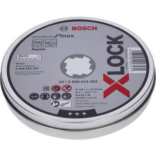 Bosch Standard for Inox Skæreskive med X-LOCK 115 × 1 × 22,23 mm, 10-pak
