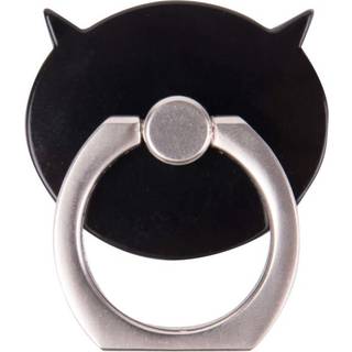 GEAR Finger Ring Rund Roterende  med Standerfunktion Mat Sort