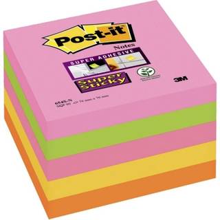 Post-it super sticky notes 76x76mm 90 ark mixfarvet 5 pack