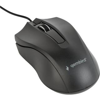 Gembird Wired optical mouse 3B-01 - Mus - Optisk - 3 knapper - Sort