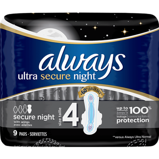 Always Ultra Secure Night Bind - 9 stk