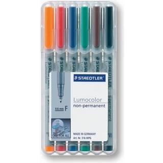 Staedtler Lumocolor Non-P F 0,6mm 6 ass./boks