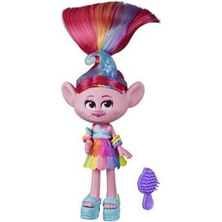 DreamWorks Trolls Glam Poppy mode-dukke med kjole, sko og tilbehør - inspireret af Trolls World Tour, til børn fra 4 år og opefter.