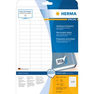 Herma etiket aftagelig 38,1x12,7 (2750)